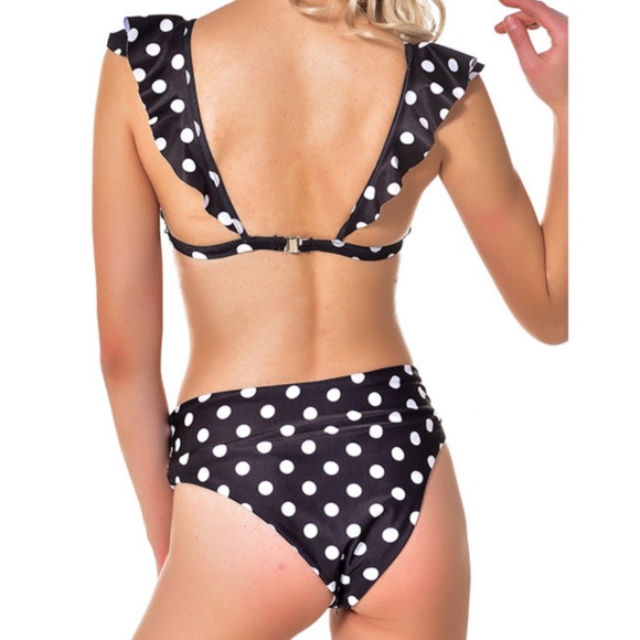 BLACK POLKA BIKINI SWIMSUIT - Bikini - Picture 4 of 5
